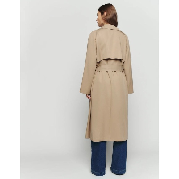 Reformation Kensington Trench Jacket Coat in Khaki - Picture 13 of 15